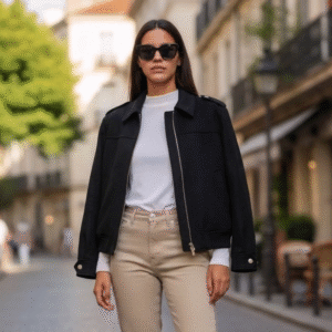 Veste zippée Cosylaine-Noir